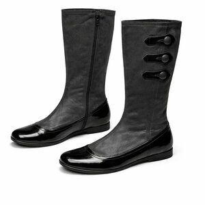 JUMP Bjork Black Mid-Calf Boots Size 8